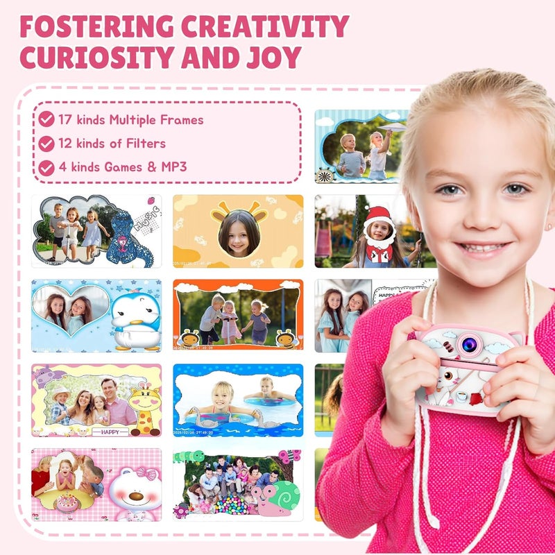 7SHAAARKS Kids Instant Print Camera-M2 | Inspire Kids to Explore & Createwith 2.4" Screen, 24MP Photo & 1080P Video, for Ages 3-12, with 32GB Card & 7 Paper Rolls, Monochrome Thermal Printing - Image 5